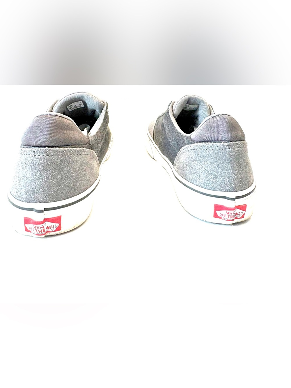Vans Gray Suede Low-Top Sneakers with White Laces - Picture 7 of 9